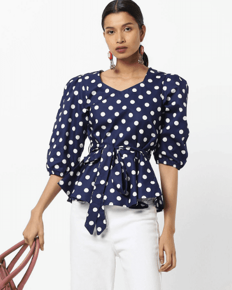 Blue Silk Blouse