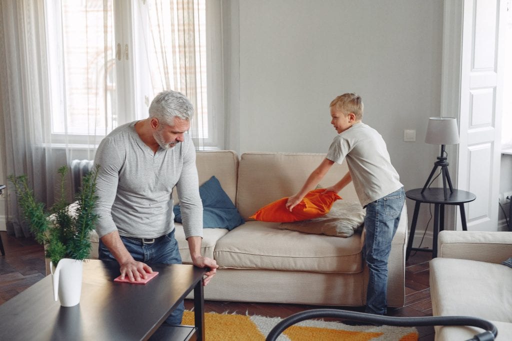 Mothers day 2020 - Man Cleaning Table-min