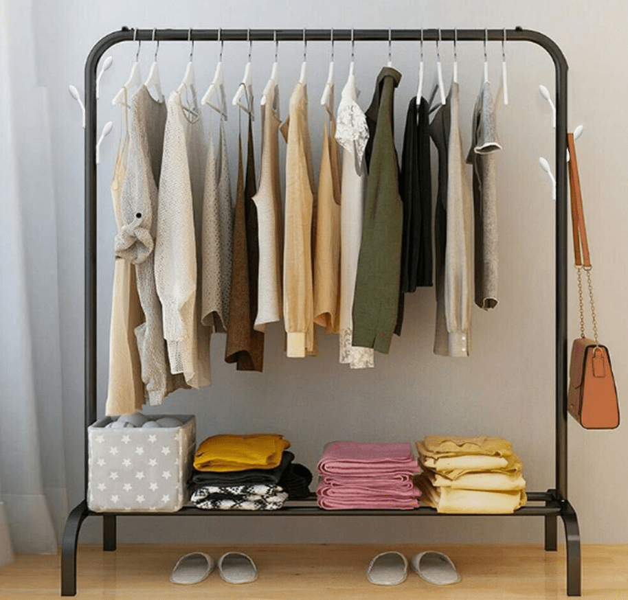 Separate space for hanging clothes