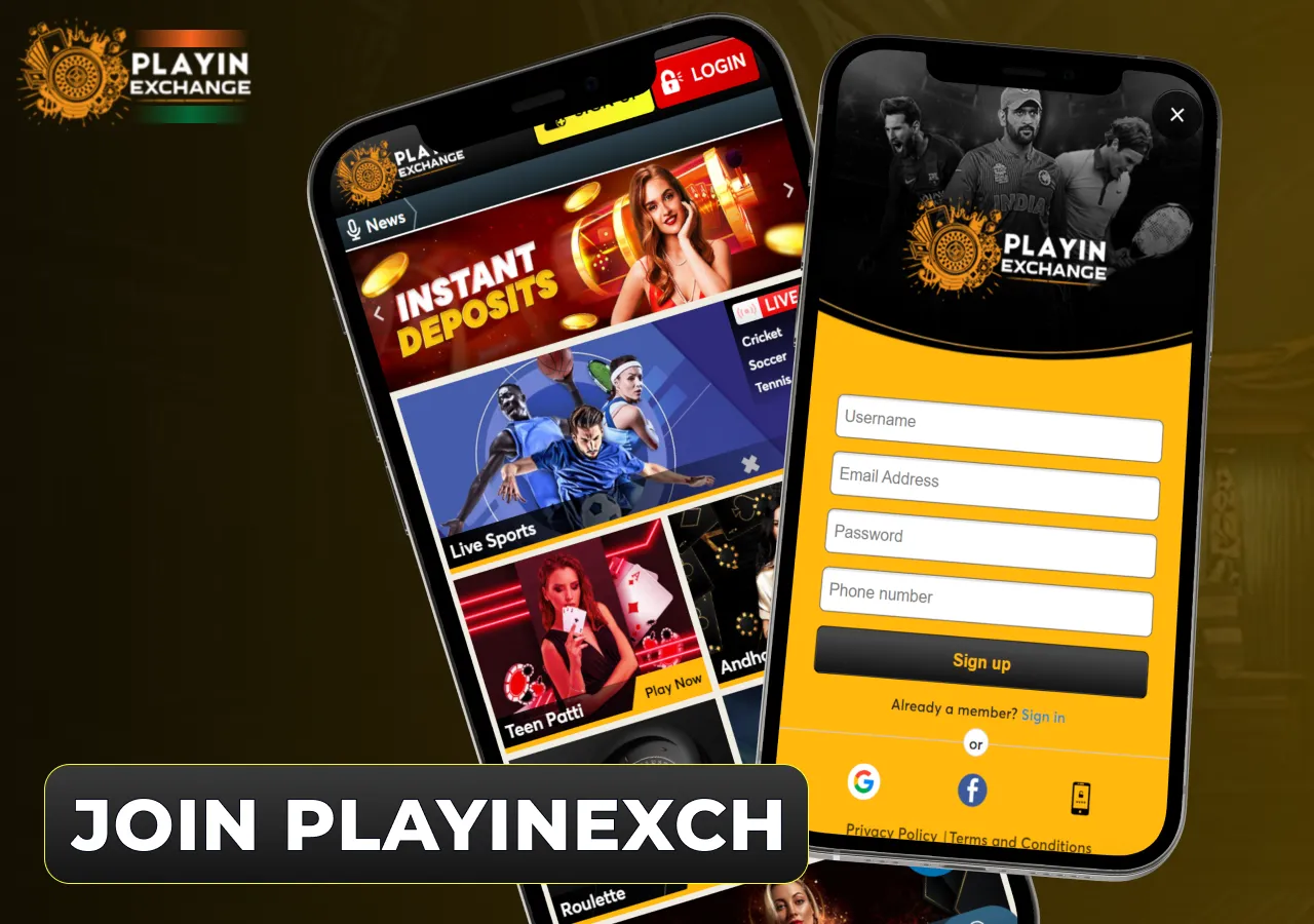 Playinexch makes it easy to register and create a gaming account.