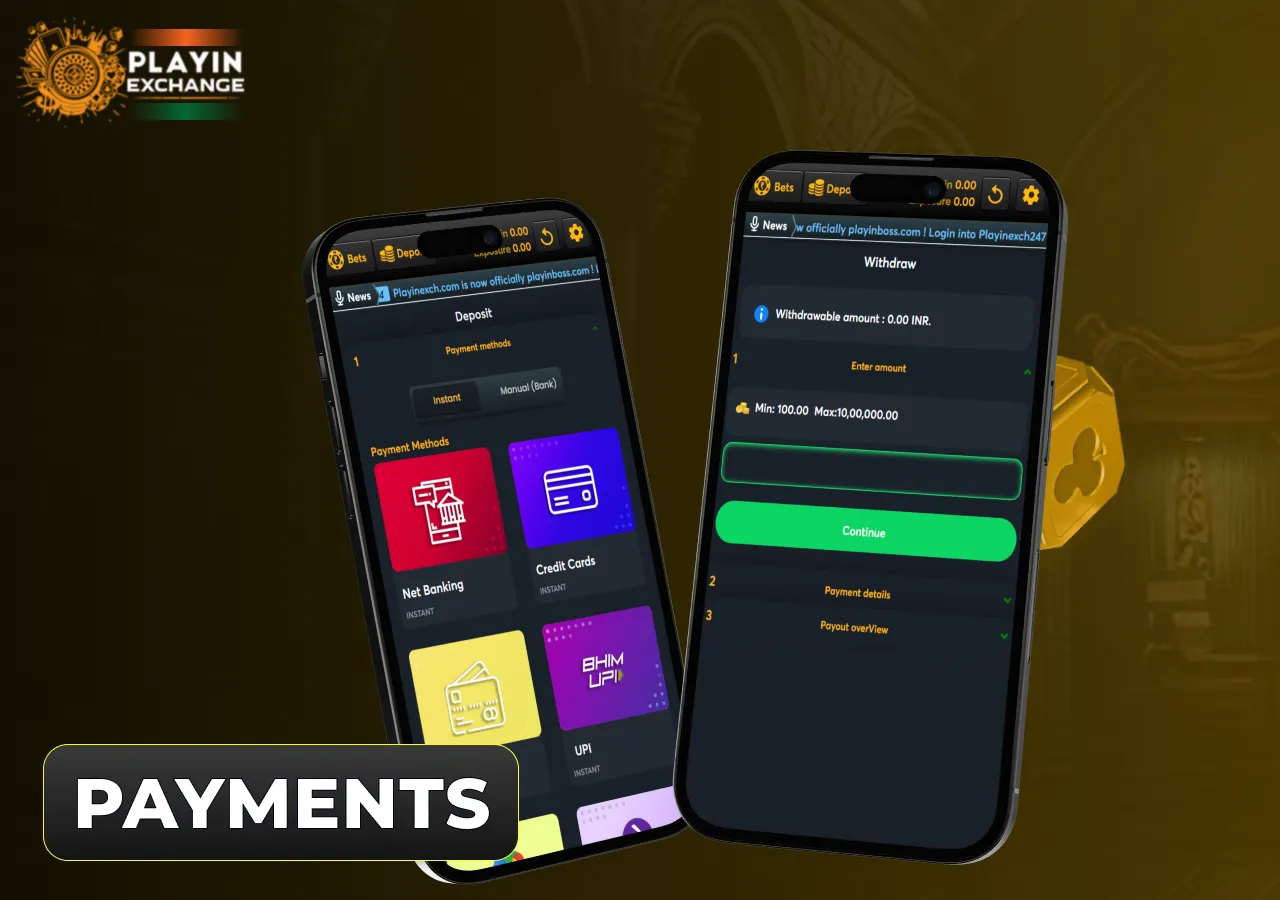 Convenient payment methods make deposits and withdrawals fast and secure.